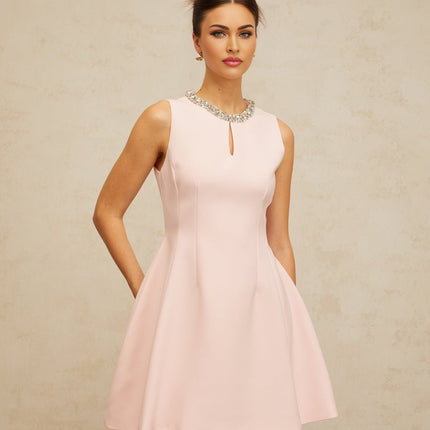 Eden Pink Sequin Mini Dress with Cut-Out Detailing