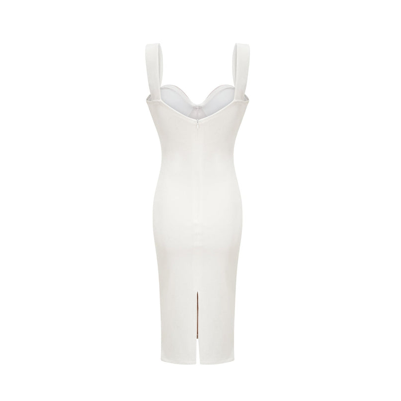 Eden White Mesh Bustier Mini Dress