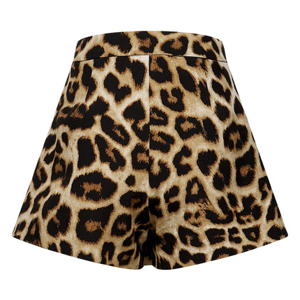 Eden Yellow Crystal Embellished Leopard Print Skirt Top Set