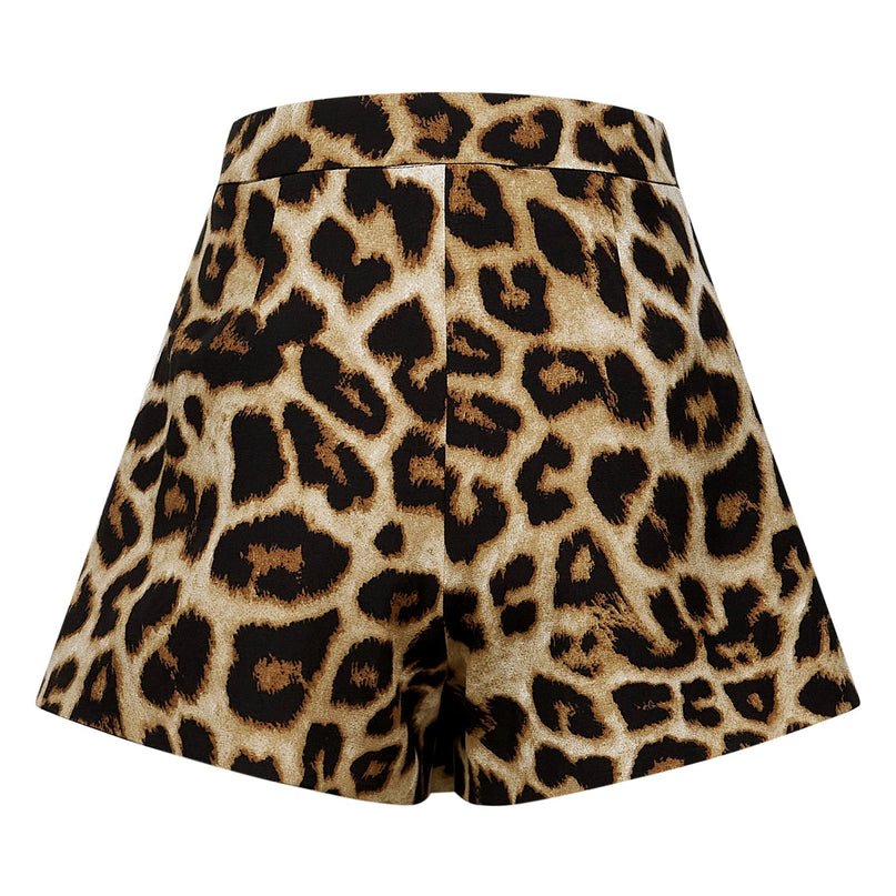 Eden Yellow Crystal Embellished Leopard Print Skirt Top Set