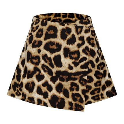 Eden Yellow Leopard Crystal Embellished Skirt Top Set