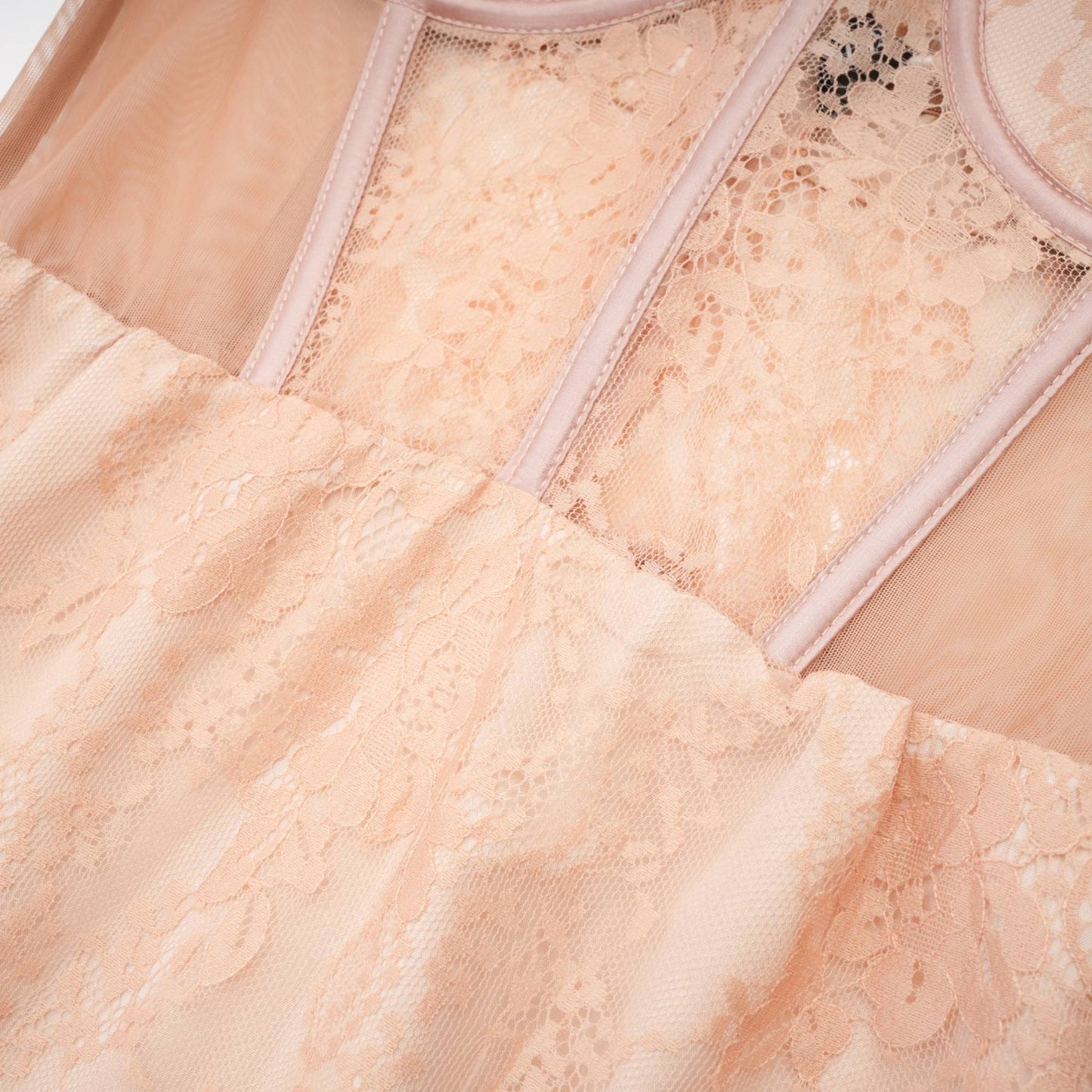 Eilís pink bustier mesh maxi dress