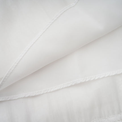 Elaina White Lace-trim Panelled Belted Midi Dress