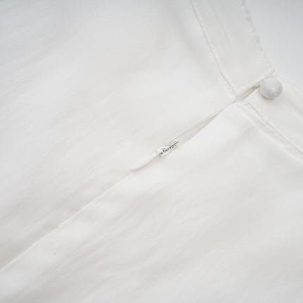 Elaina White Lace-trim Panelled Belted Midi Dress