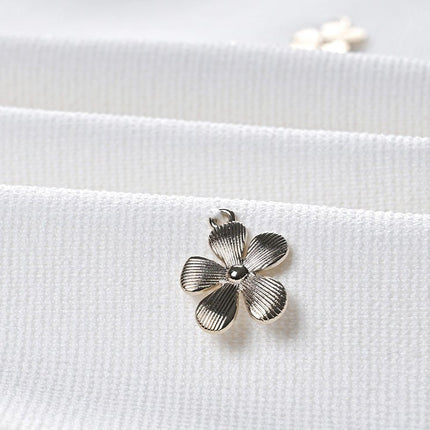 Elda White Floral Cropped Top and Flared Skirt