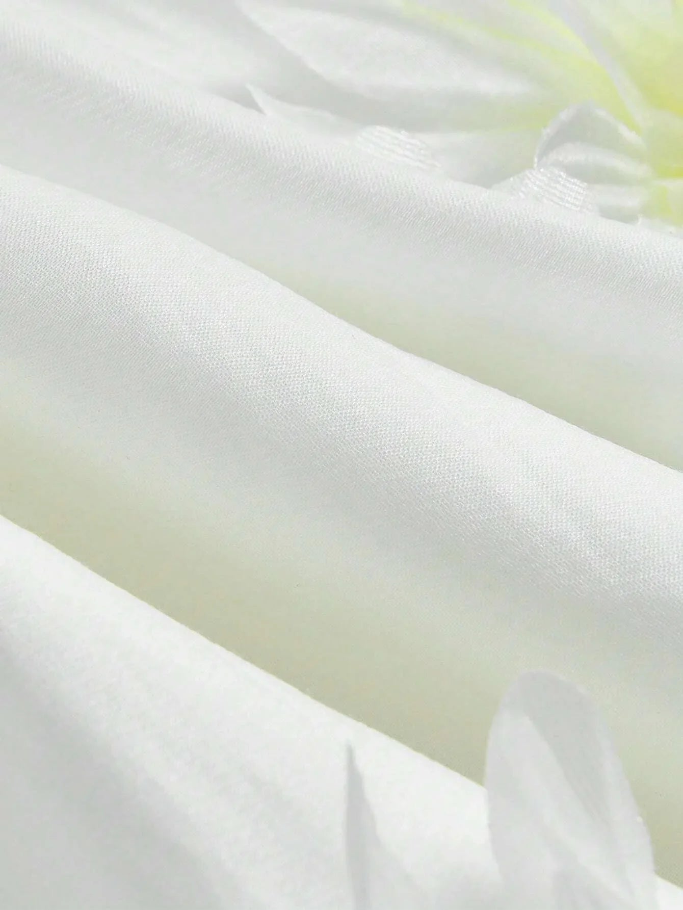 Elegant 3D Daisy Decor Organza Long Sleeve Midi Dress With Vacation Vibe