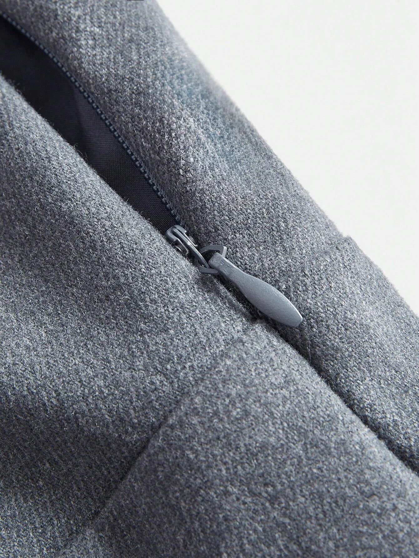 Elegant Contrast Color Faux Pocket Design Woolen Dress With Collar And Sleeve Details For Women