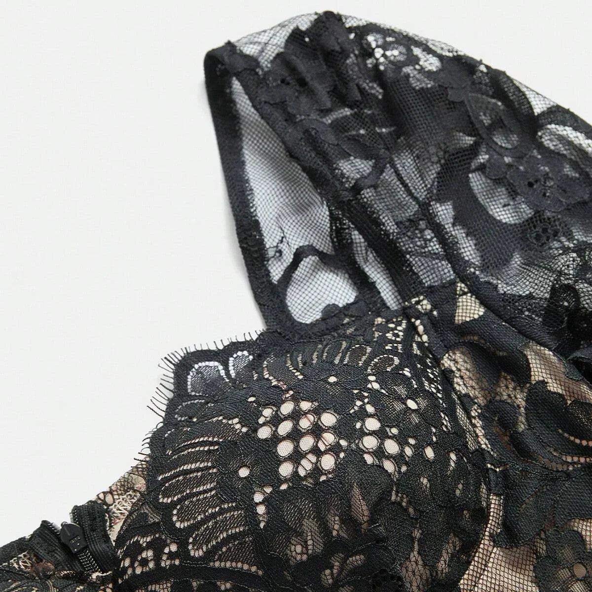 Elegant Lace Long Sleeve Bodycon Dress Maxi Embroidery Women Outfit