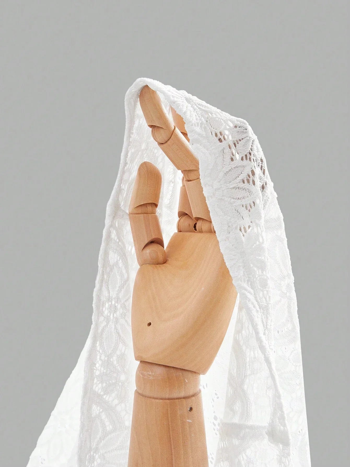 Elegant Solid Color Water Soluble Lace Patchwork Dress