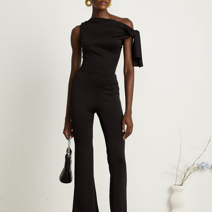 Eleonora Black Knit Matching Set Top Trousers
