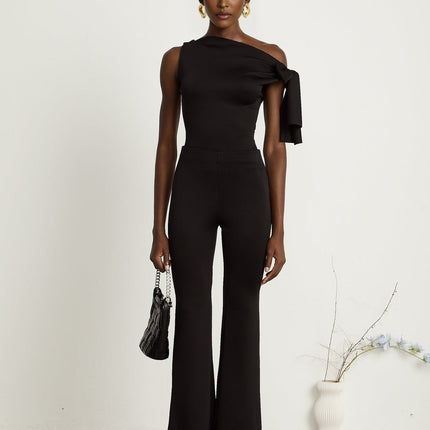 Eleonora Black Knit Matching Set Top Trousers