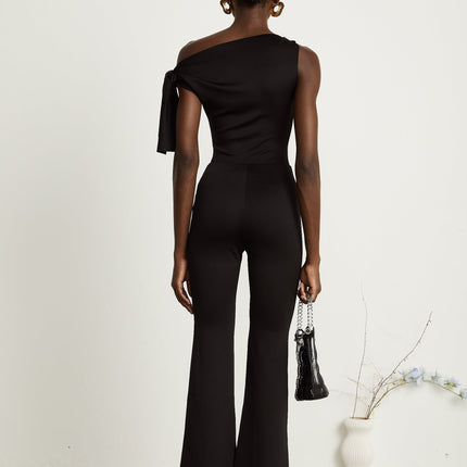 Eleonora Black Knit Matching Set Top Trousers