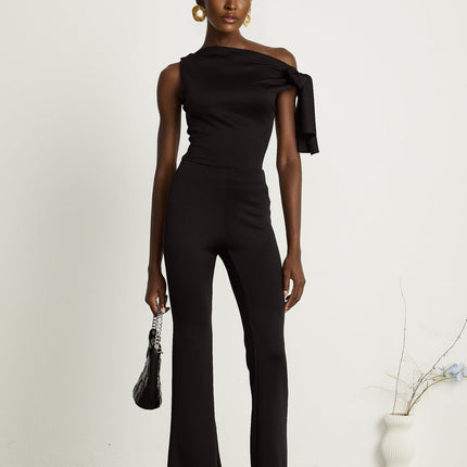Eleonora Black Knit Matching Set Top Trousers