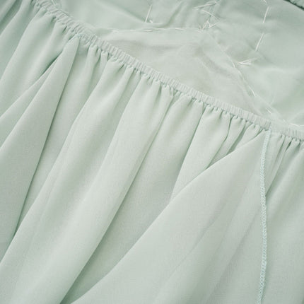 Eleonora Green Pleated Ruffled Halterneck Crystal Embellished Midi Dress 100% Rayon