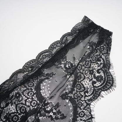 Éléonore contrastcolor lacedetail maxi dress