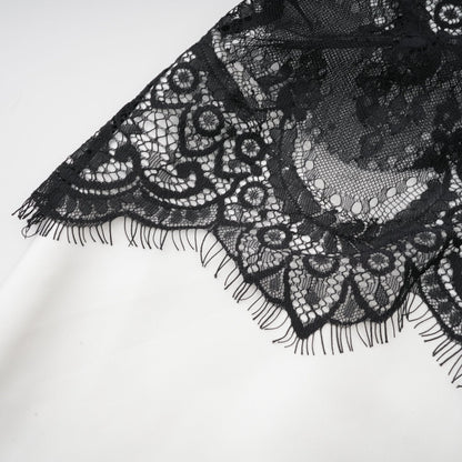 Éléonore contrastcolor lacedetail maxi dress