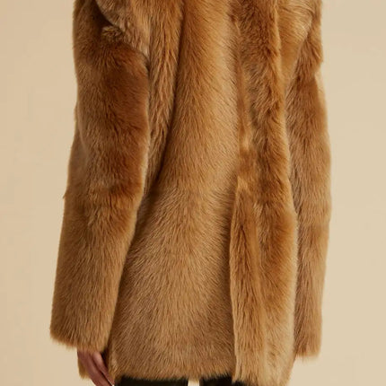 Elettra Brown Dress Sunset Glow Women's Fur Coat