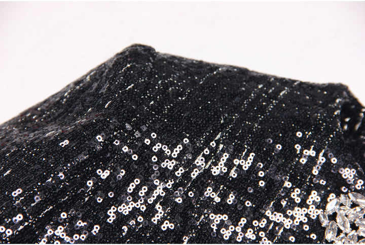 Elisa Black Tweed Jacket with Silver Detailing