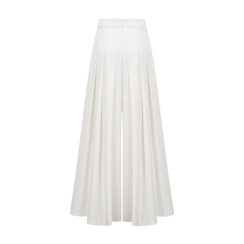 Elisabetta White One Shoulder Matching Set