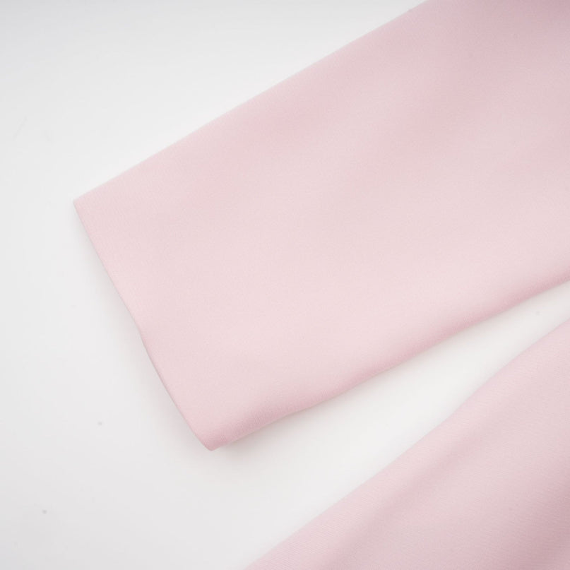 Elise pink bowdetail splitneck midi dress