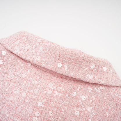 Élise pink pleated embellished mini dress