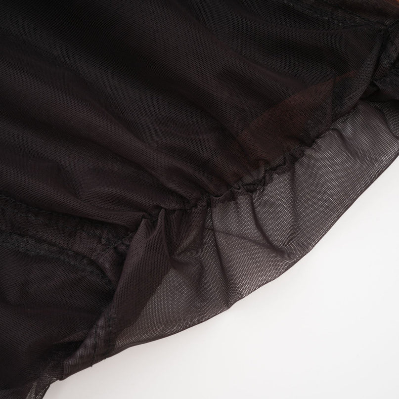 Elizabeth Sheer Mesh Bodysuit in Brown and Black Gradient Effect