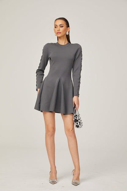 Élodie cutout flared knitted mini dress