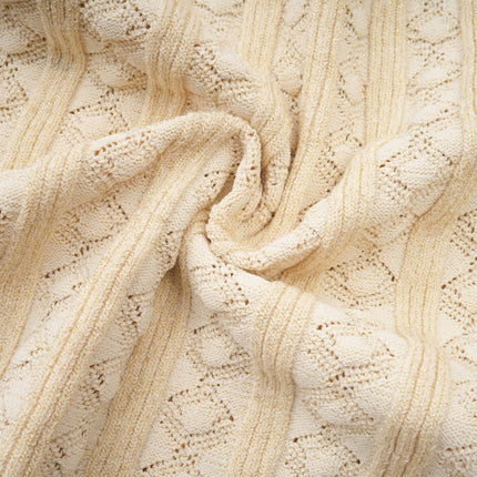 Élodie knitted longsleeve midi dress in Neutrals