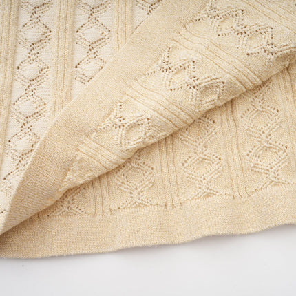 Élodie knitted longsleeve midi dress in Neutrals