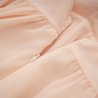 Élodie ruffled fauxflower maxi dress