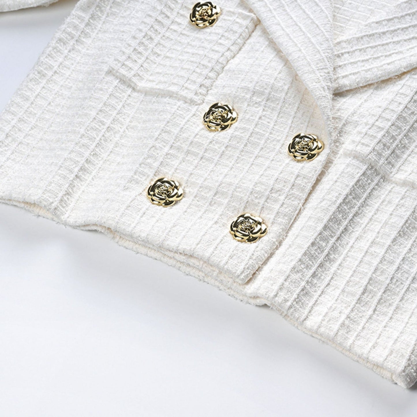 Élodie waffleknit jacket  skirt matching set