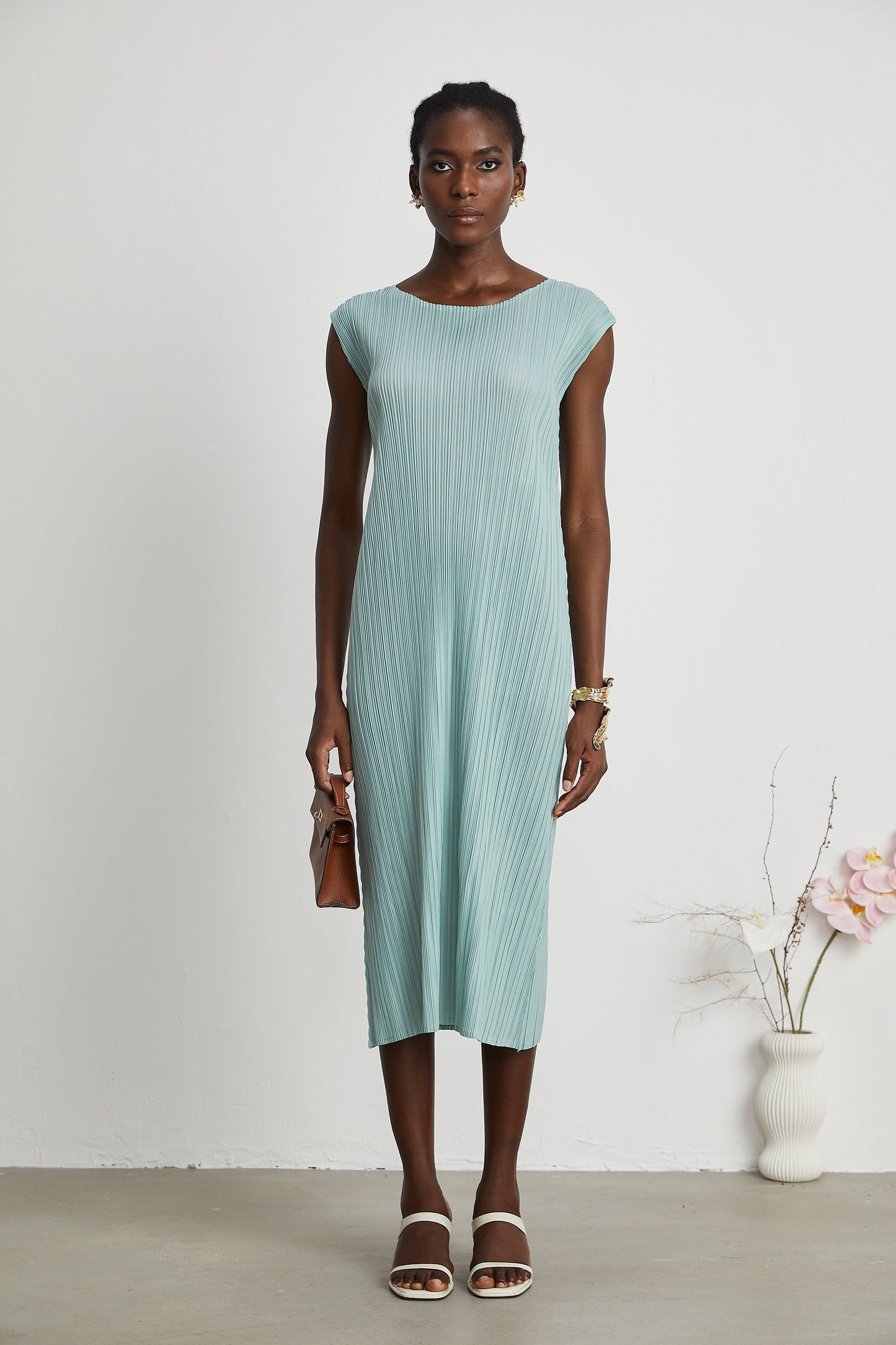 Éloïse fauxflower knitted dress  coat matching set