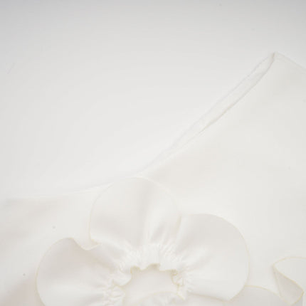 Éloïse White Floral Appliqué Sleeveless Maxi Dress