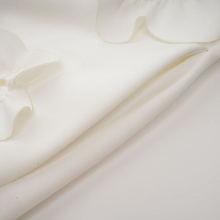 Éloïse White Floral Appliqué Sleeveless Maxi Dress