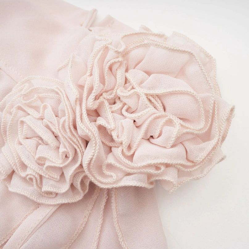 Eloisee flower asymmetric mini dress