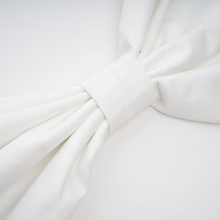 Emanuela White Maxi Dress with Mock Neck and Open Back