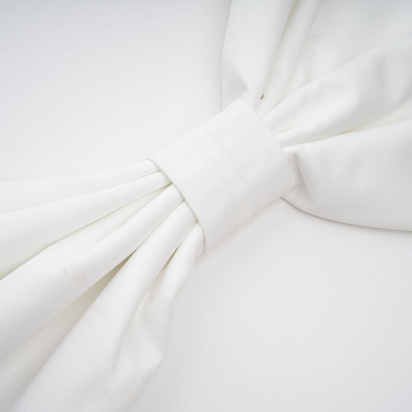 Emanuela White Maxi Dress with Mock Neck and Open Back