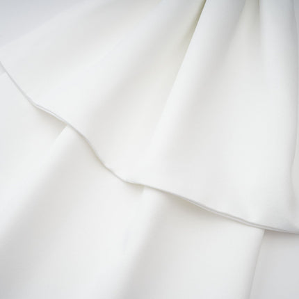 Emanuela White Maxi Dress with Mock Neck and Open Back