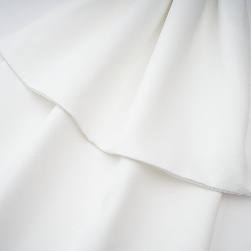 Emanuela White Maxi Dress with Mock Neck and Open Back