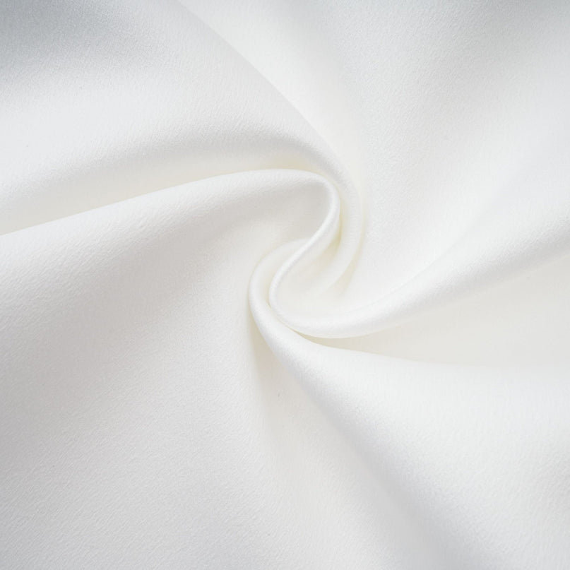 Emanuela White Maxi Dress with Mock Neck Cap Sleeves Open Back Fitted Waistline Boned Bodice Oversize-Bow Mermaid Hem Rear Clasp Zip Fastening 100% Terylene Fiber