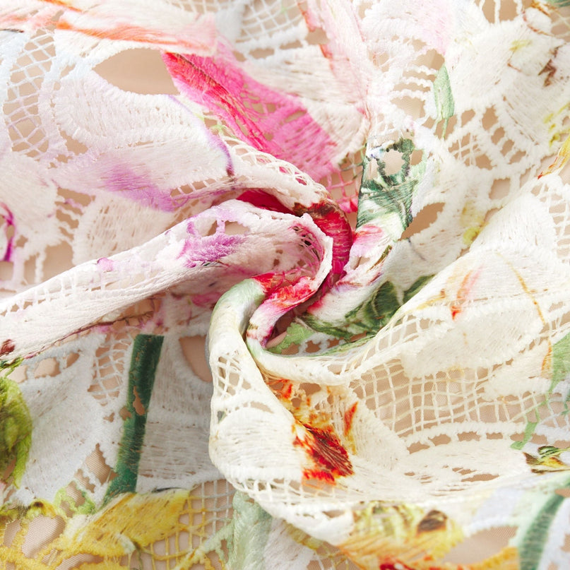 Emery White Floral Midi Dress