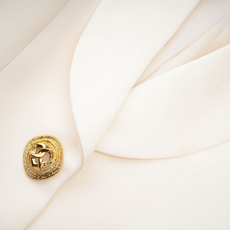 Emilee White Wool Blend Coat