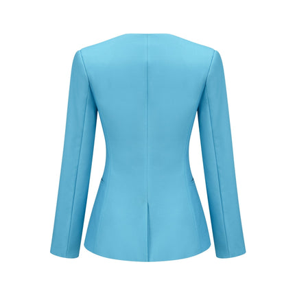 Emilia Blue Floral Applique Jacket Trousers Set