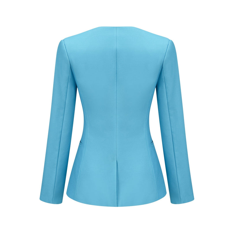 Emilia Blue Floral Applique Jacket Trousers Set