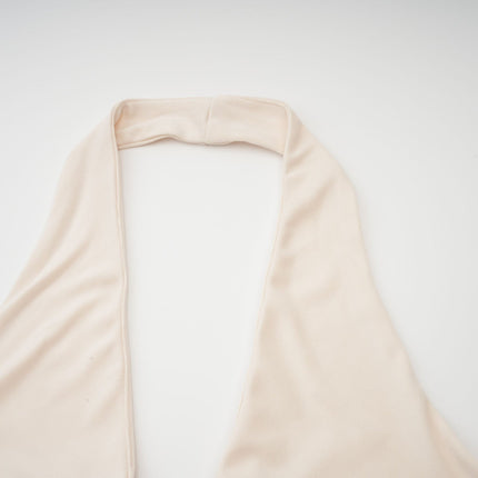 Emilia White Maxi Dress with V-neck and halterneck design for special occasions