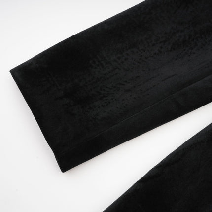 Émilie black crystalembellished velvet mini dress