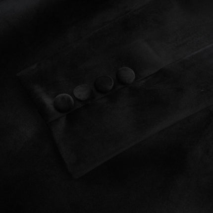 Émilie black crystalembellished velvet mini dress