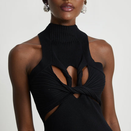 Émilie twistdetail cutout mini dress