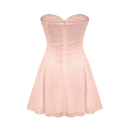 Émilienne cutout pleated offshoulder mini dress