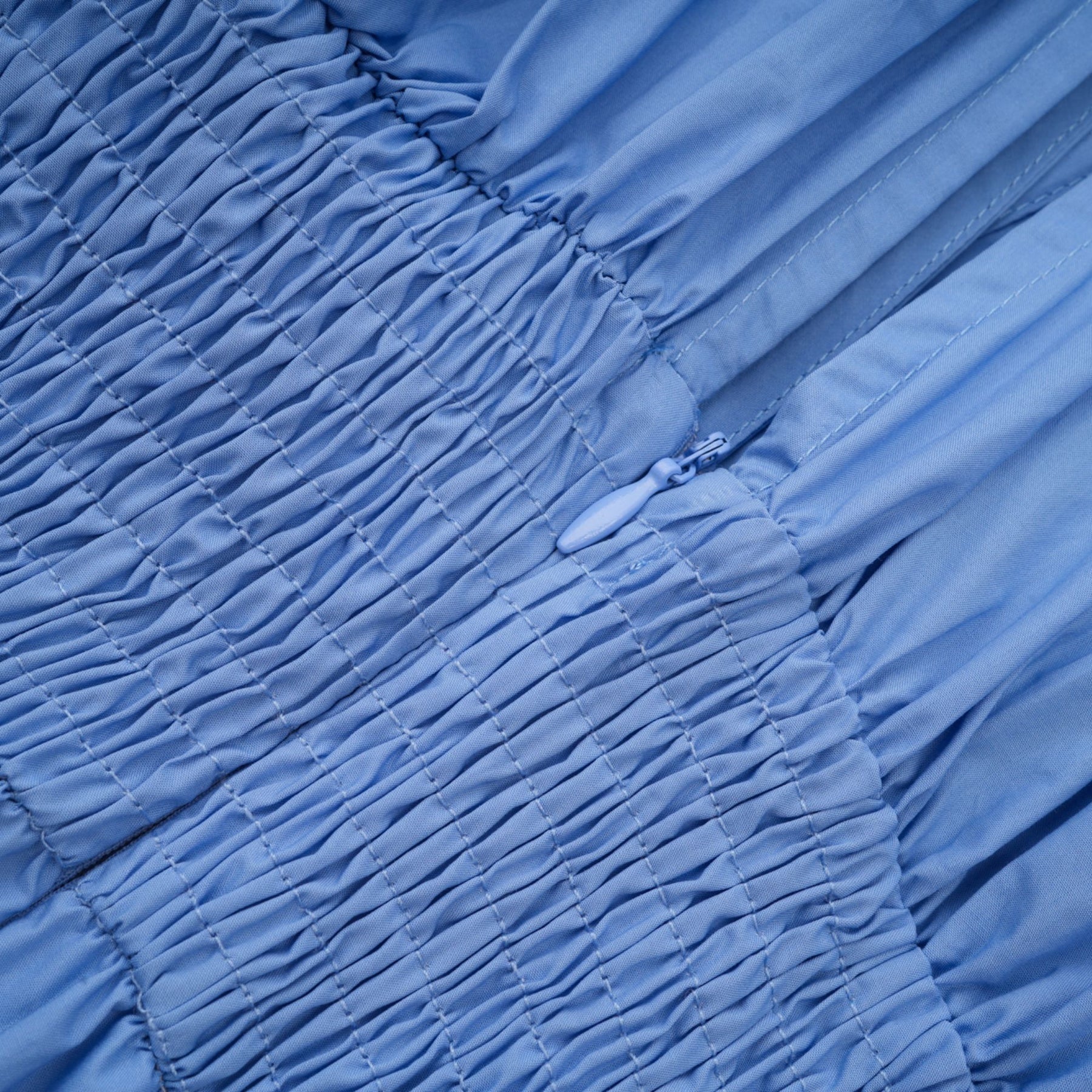 Emma petaldetail drawstring maxi dress in Blue